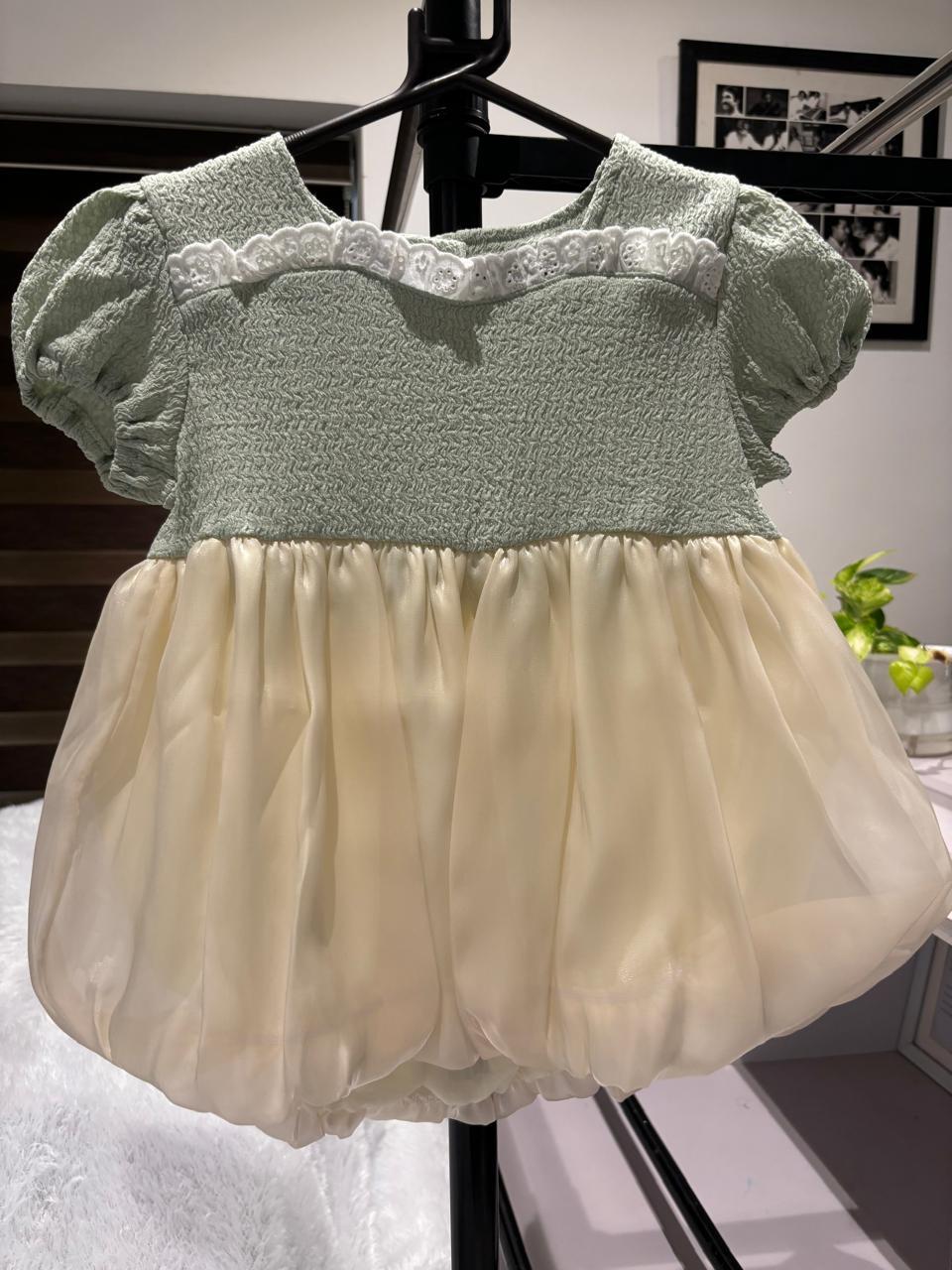 Soft Organza Frock for Baby Girls (0–3 Years)